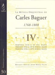 BAGUER C. - MUSICA ORQUESTAL V.IV  - SINFONIAS 16.18.19